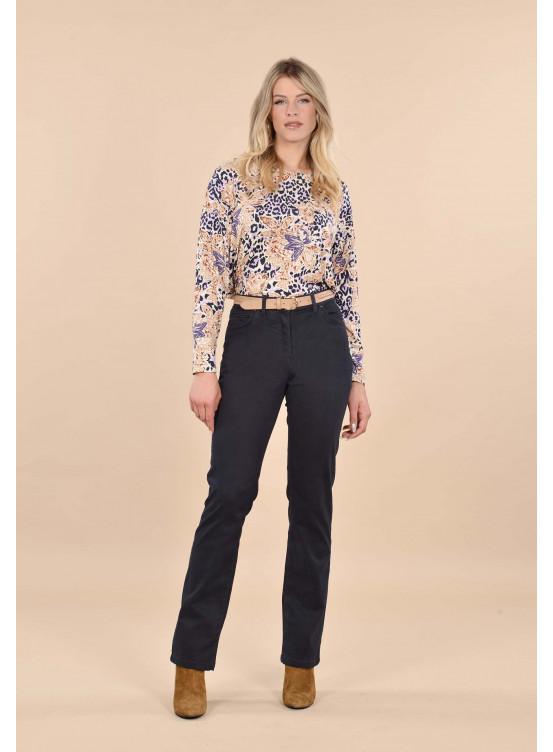 CACILDA - PANTALON - MARINE - Un Jour Ailleurs