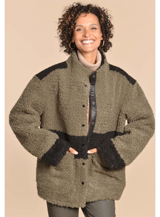 COOL - MANTEAU RÉVÉRSIBLE - KAKI - Un Jour Ailleurs