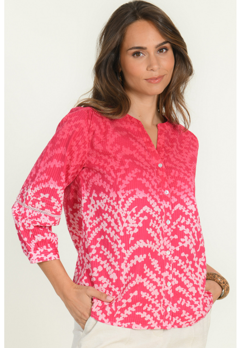 DILOU - CHEMISE - FRAMBOISE - Un Jour Ailleurs