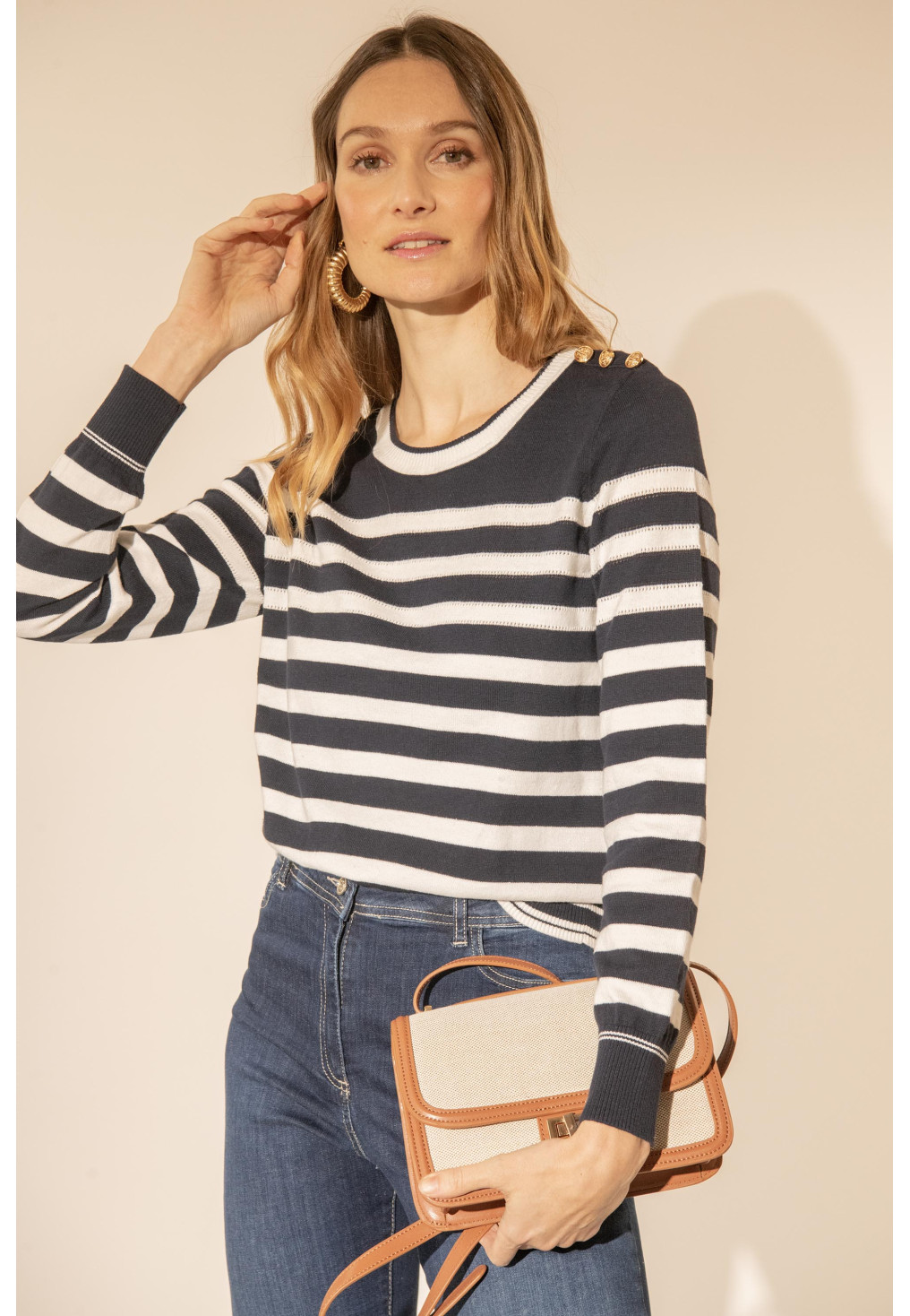 PULL - NIGHT / OFF WHITE - GALION - Un Jour Ailleurs
