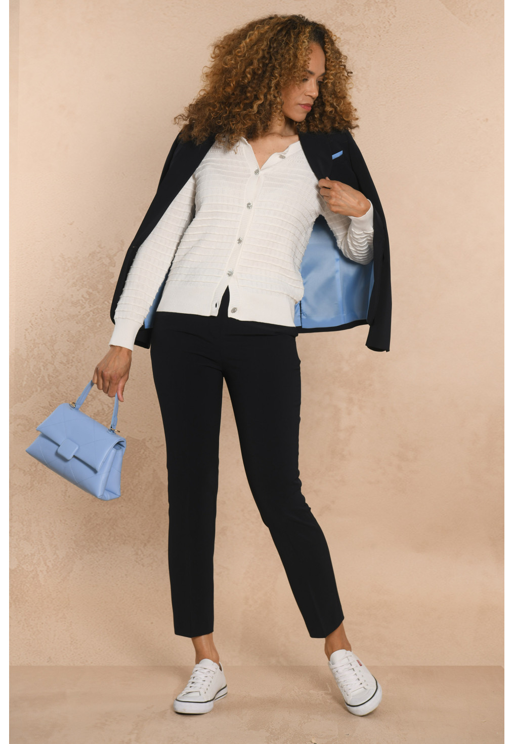 PANTALON 7/8EME - MARINE - GALUCHAT - Un Jour Ailleurs