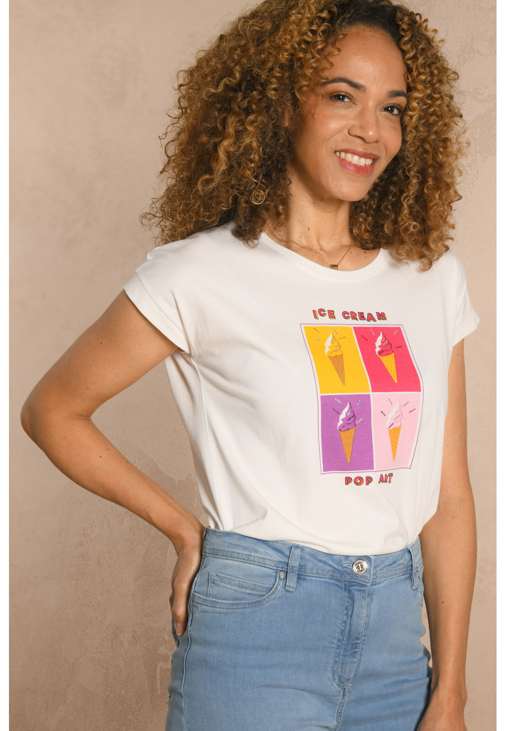 T-SHIRT - OFF WHITE - GELATI - Un Jour Ailleurs