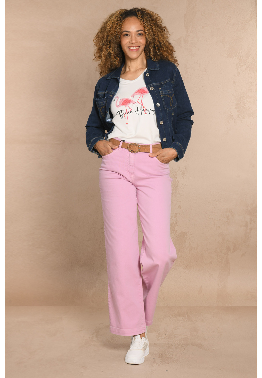 PANTALON LARGE - ROSE - GIGLY - Un Jour Ailleurs