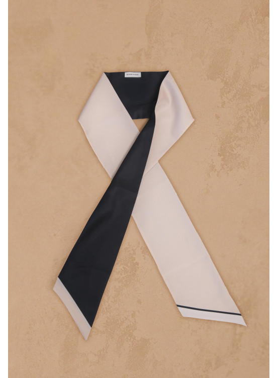 FOULARD CRAVATE - MARINE/COQUILLE - GAVOTE - Un Jour Ailleurs