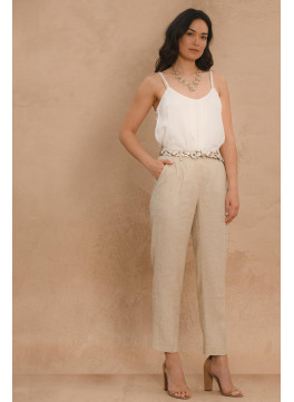 PANTALON - SABLE - GLORY - Un Jour Ailleurs