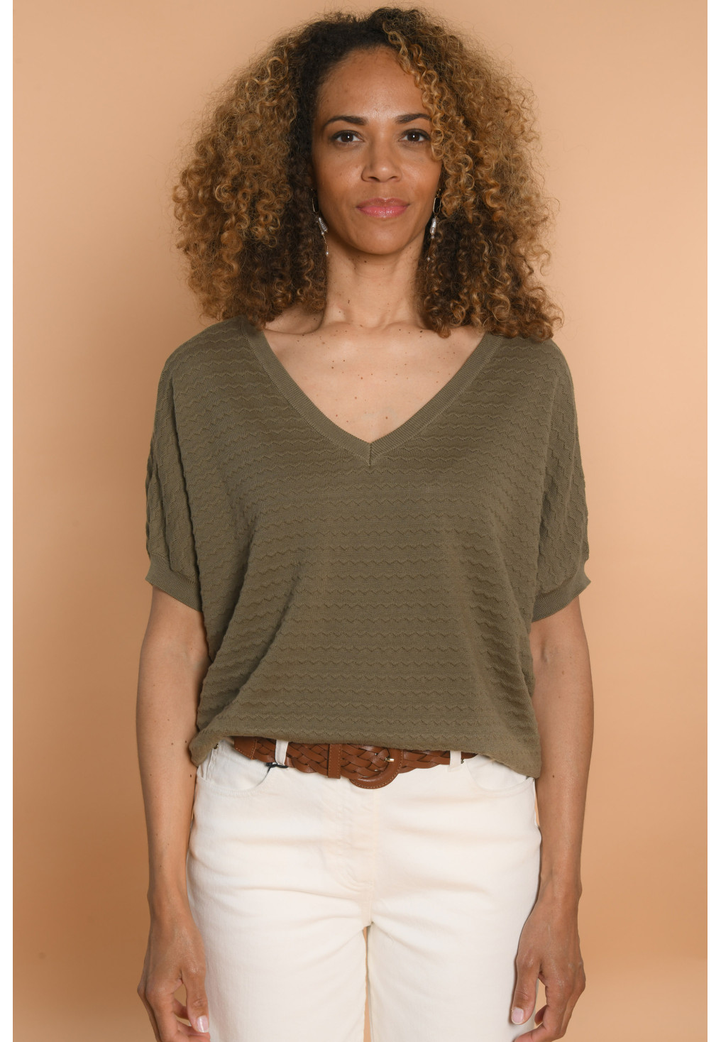 PULL - KAKI - GECKO - Un Jour Ailleurs