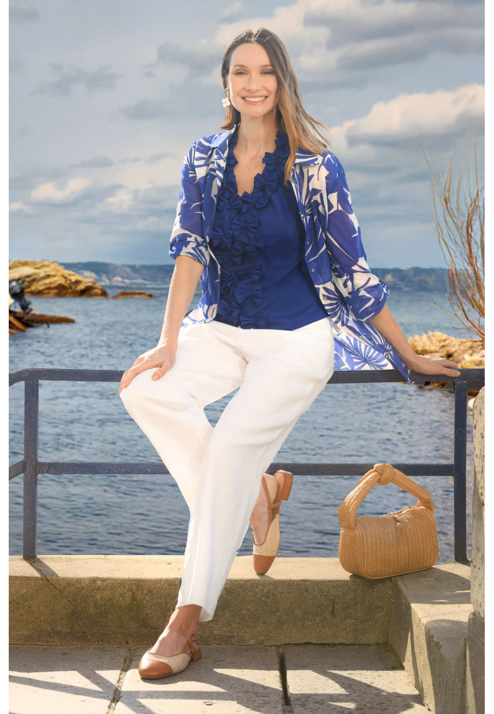 TOP SANS MANCHES - NAVY - GWAPA