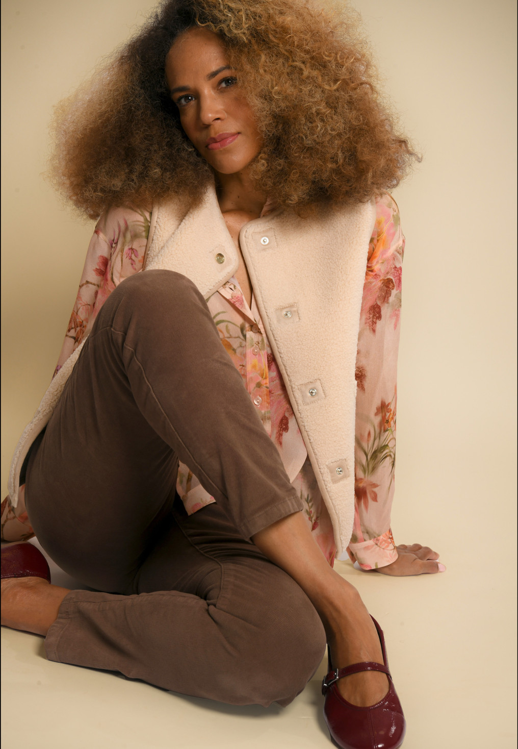 VESTE SANS MANCHES - JYRA - CREME - Un Jour Ailleurs