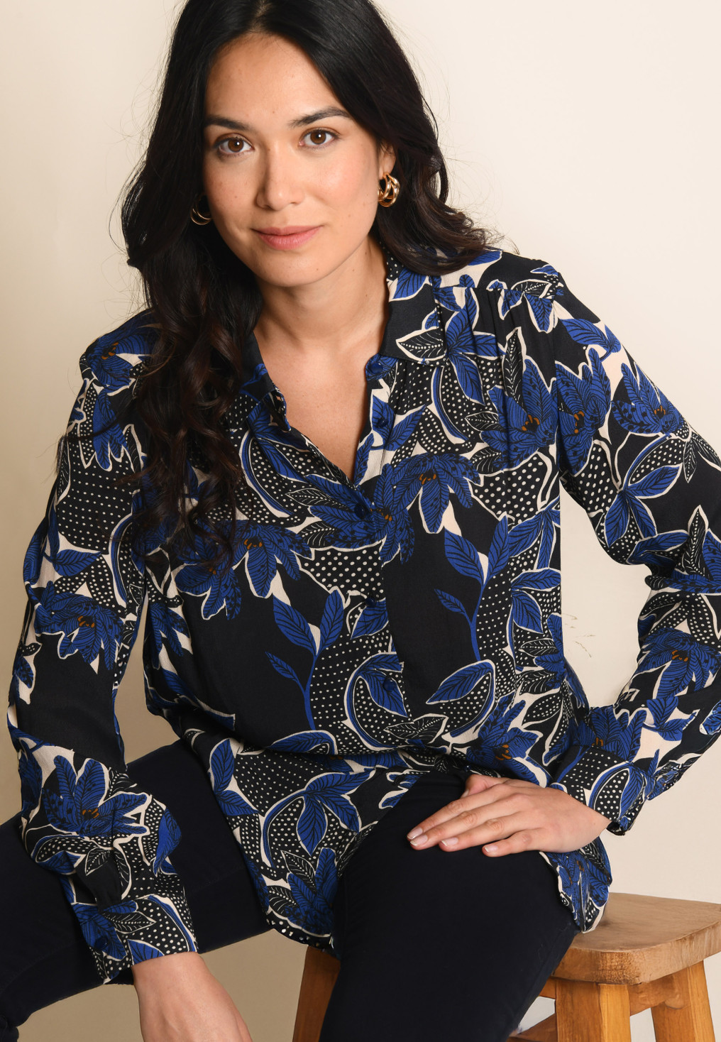 CHEMISE - JODINE - MARINE - Un Jour Ailleurs