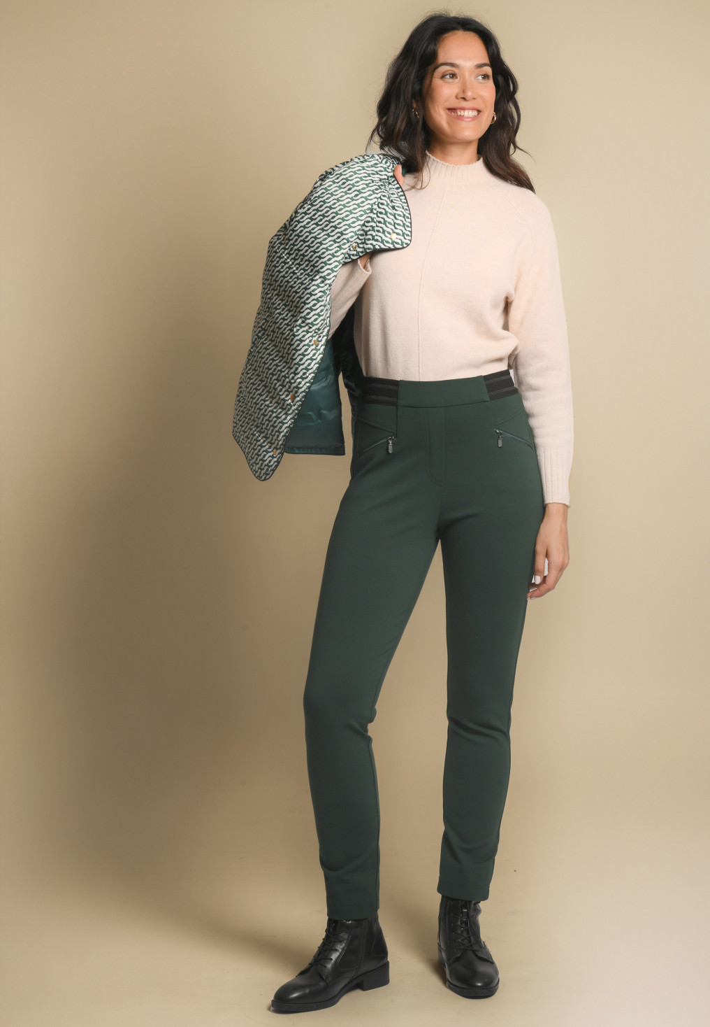 PANTALON - JUMANY - GREEN - Un Jour Ailleurs