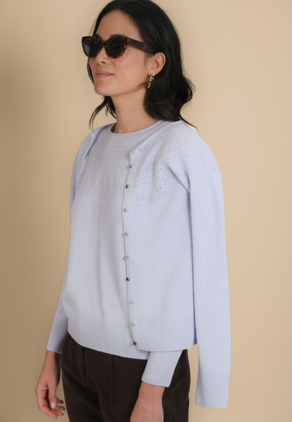 GILET 100% LAINE - JOINVILLE - CIEL