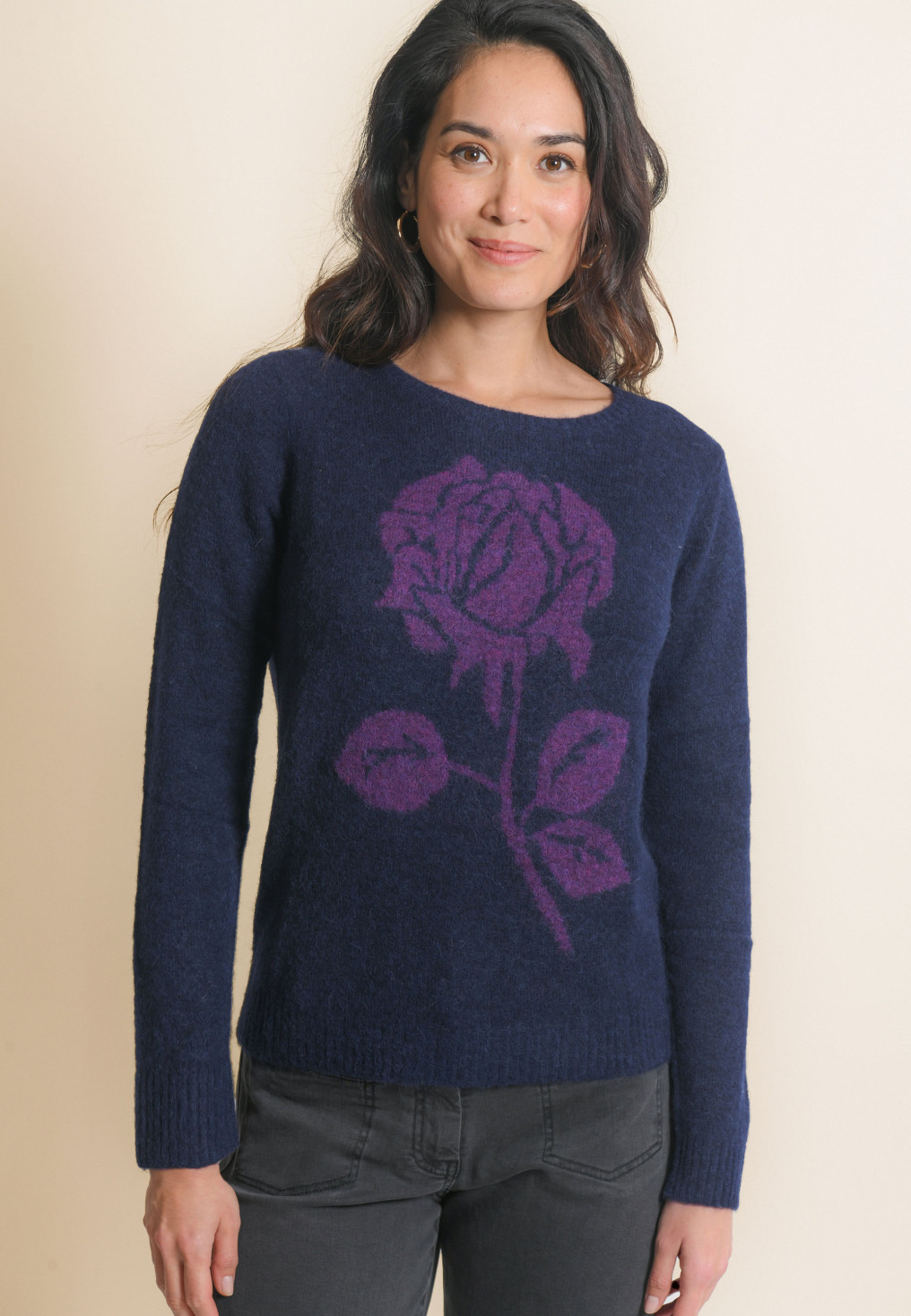 PULL - JONES - MARINE/VIOLET - Un Jour Ailleurs