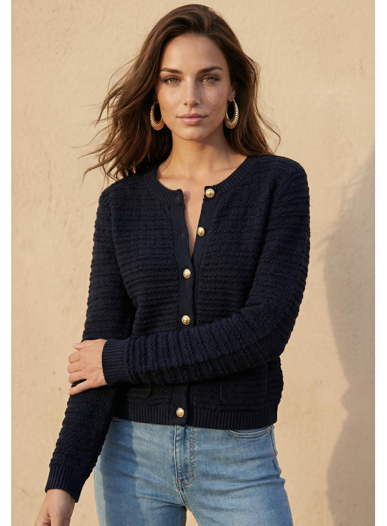 GILET - LOU - MARINE - Un Jour Ailleurs