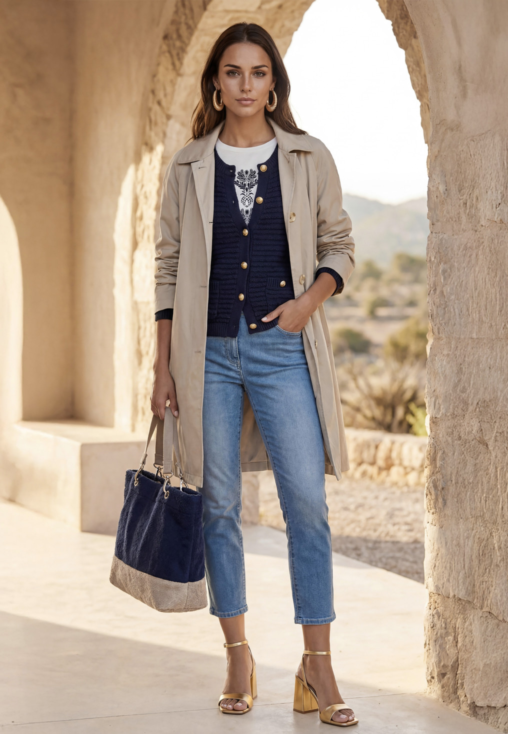 VESTE - LAURENE 2 - SABLE - Un Jour Ailleurs