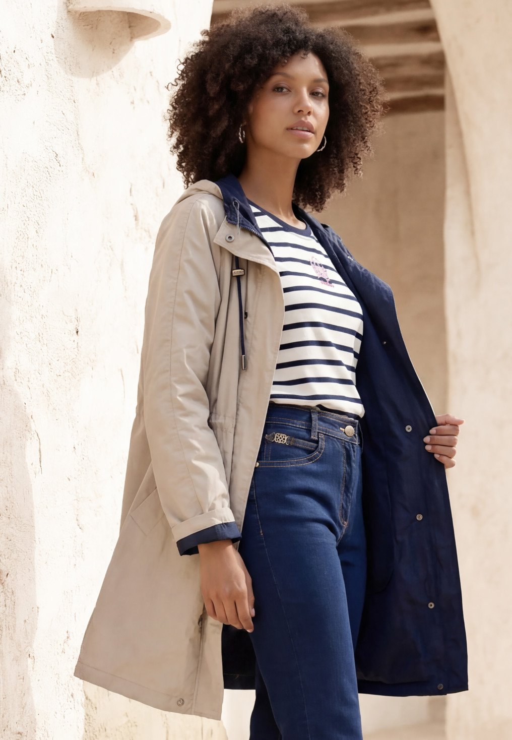 PARKA - LOVE - NAVY - Un Jour Ailleurs