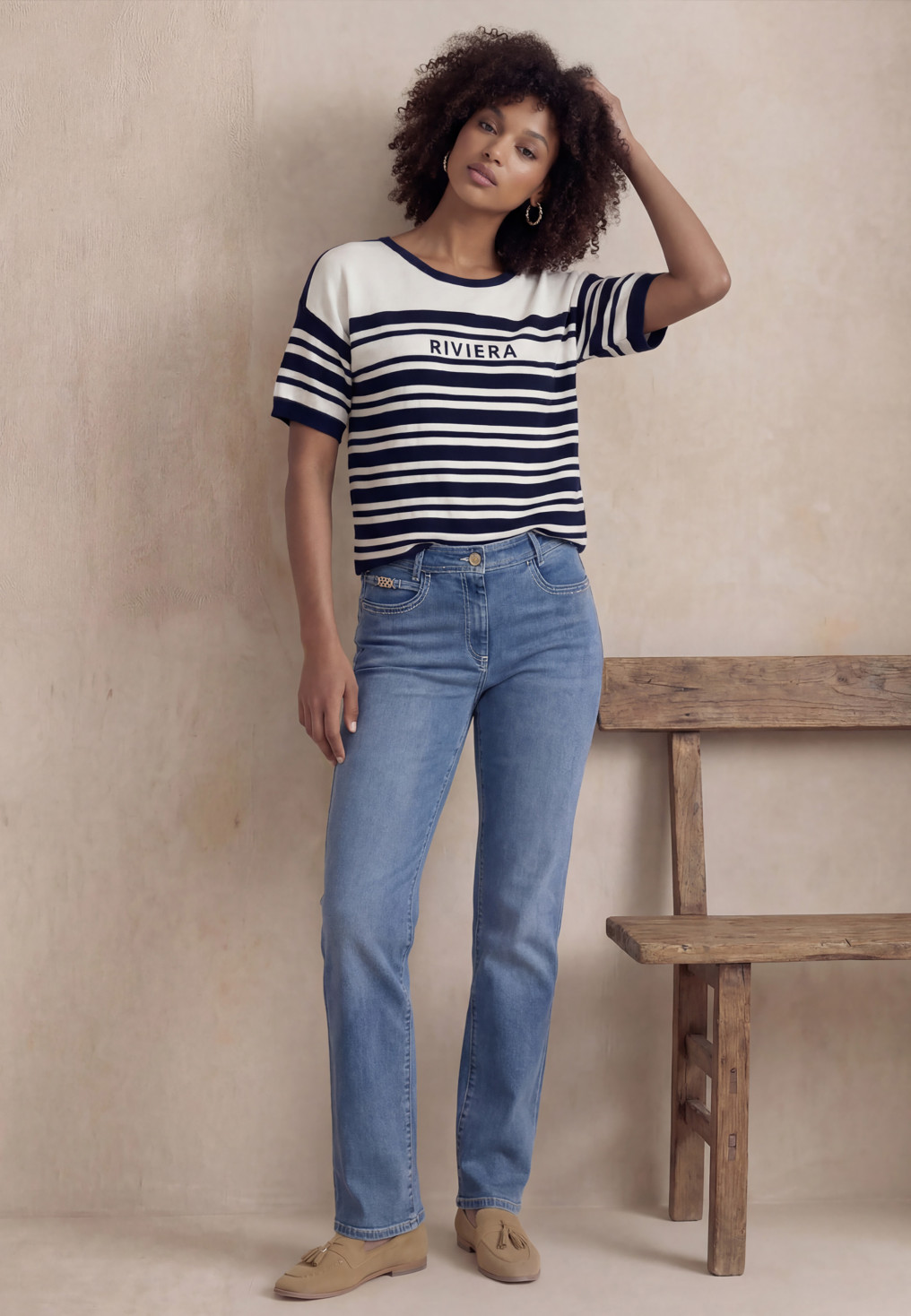 JEANS DROIT - LEONCE - DENIM - Un Jour Ailleurs