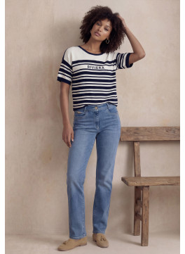 JEANS DROIT - LEONCE - DENIM - Un Jour Ailleurs