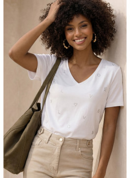 Lettre Ts Mc 92% Coton 8%elasthanne