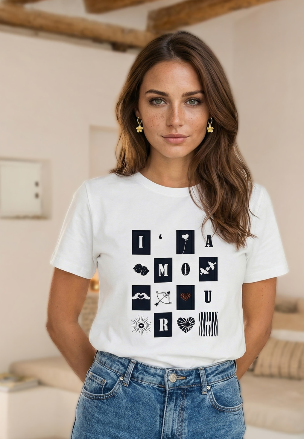 T-SHIRT - LAMOUR - OFF WHITE