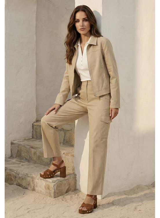 VESTE - LINCIA - BEIGE - Un Jour Ailleurs