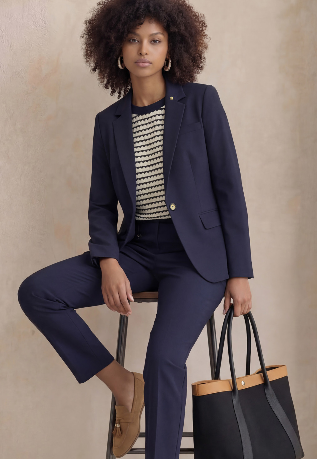 VESTE - LAURANE - MARINE - Un Jour Ailleurs