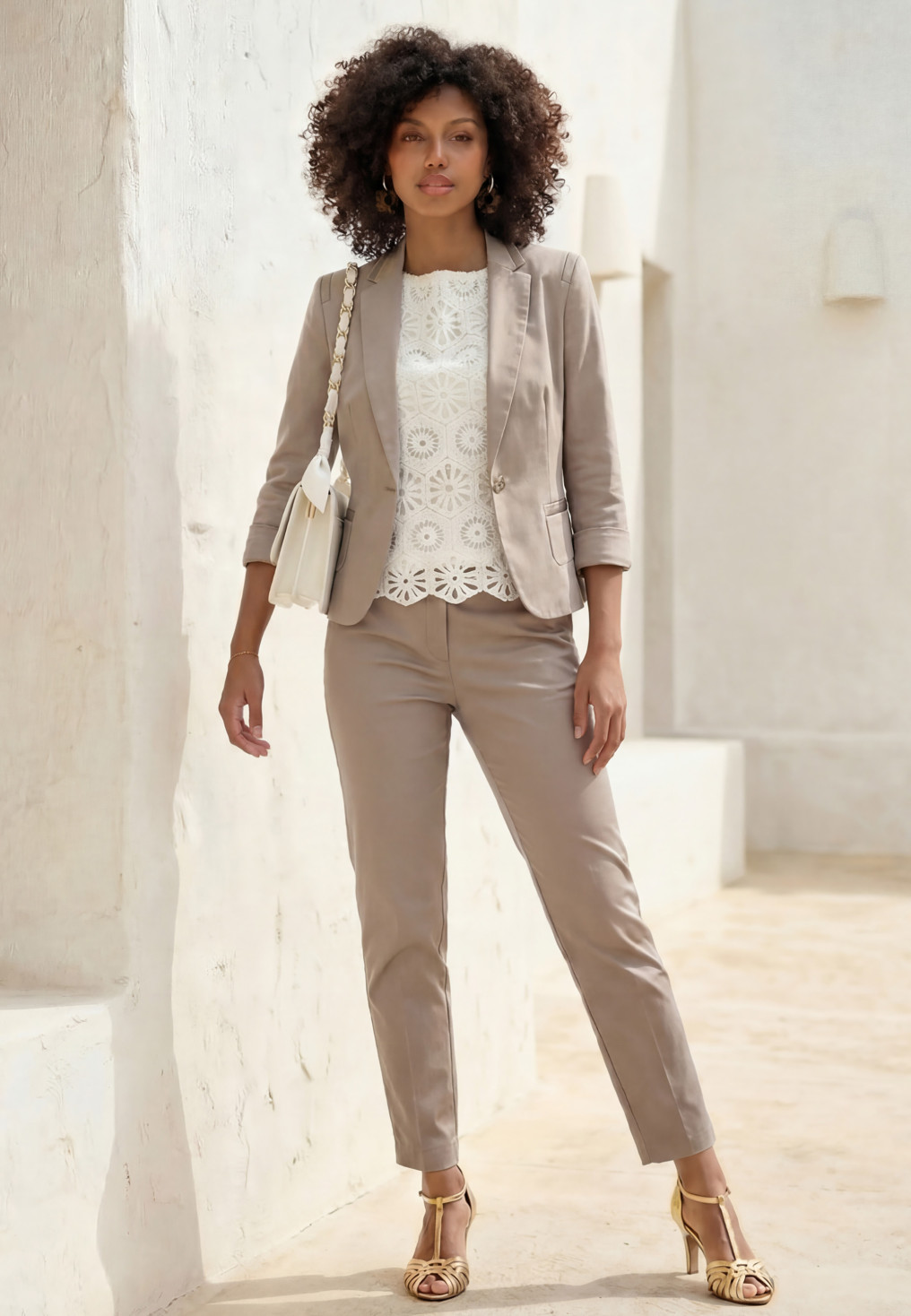 VESTE - LINDY - TAUPE