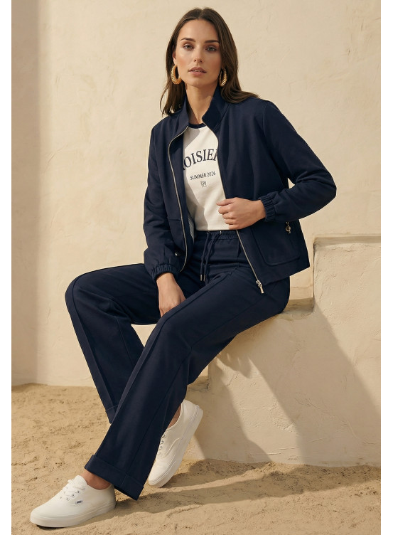 VESTE - LINO - MARINE - Un Jour Ailleurs