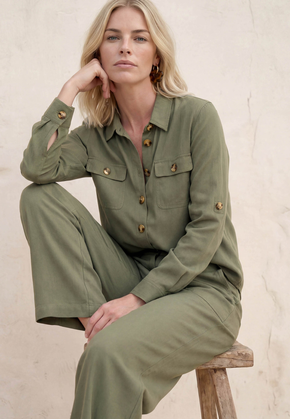 CHEMISE - GARONNE - KAKI - Un Jour Ailleurs