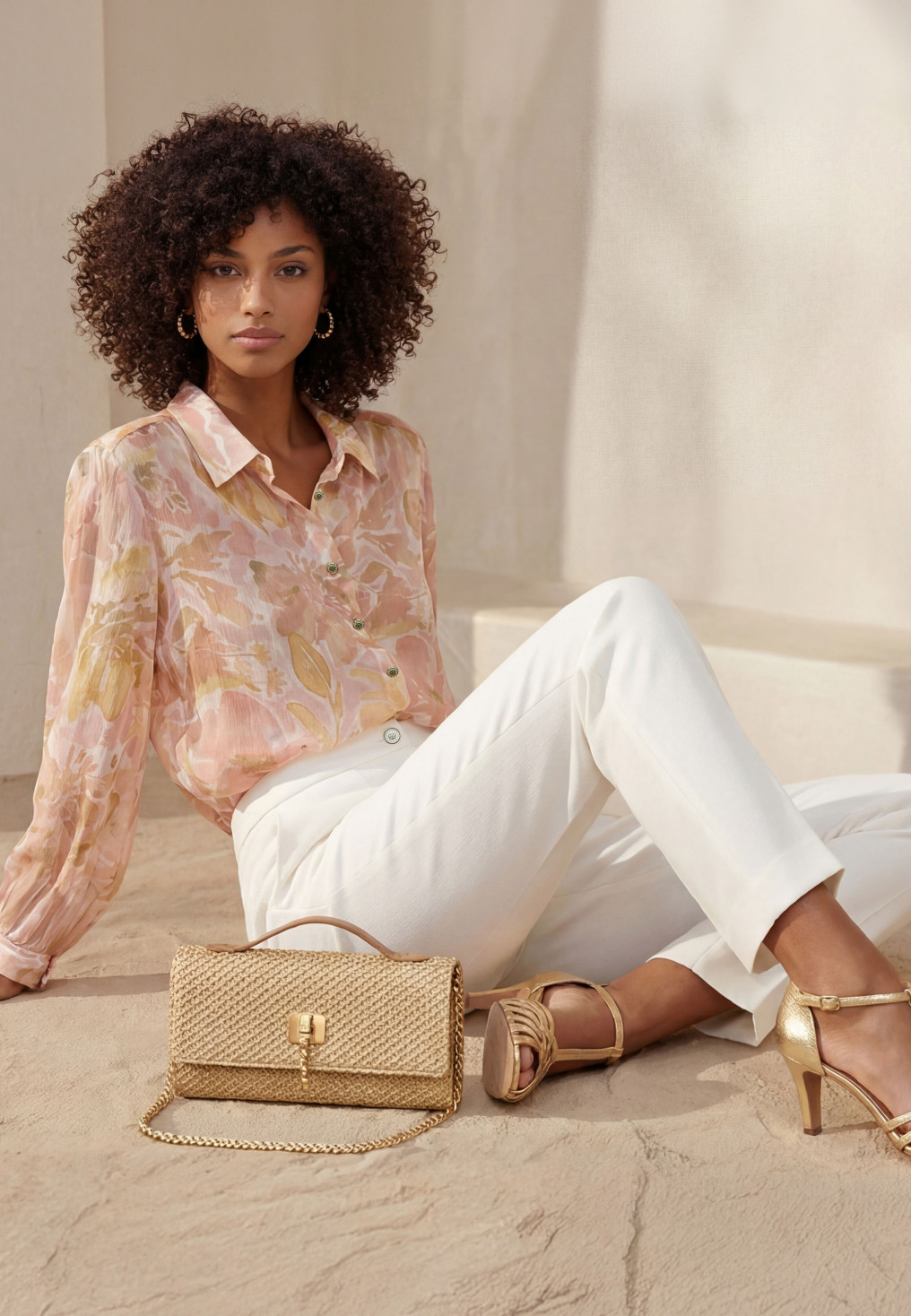 CHEMISE - LOANA - POUDRE