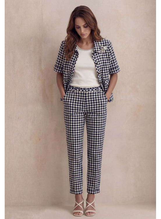 PANTALON - LAZARINE - MARINE - Un Jour Ailleurs