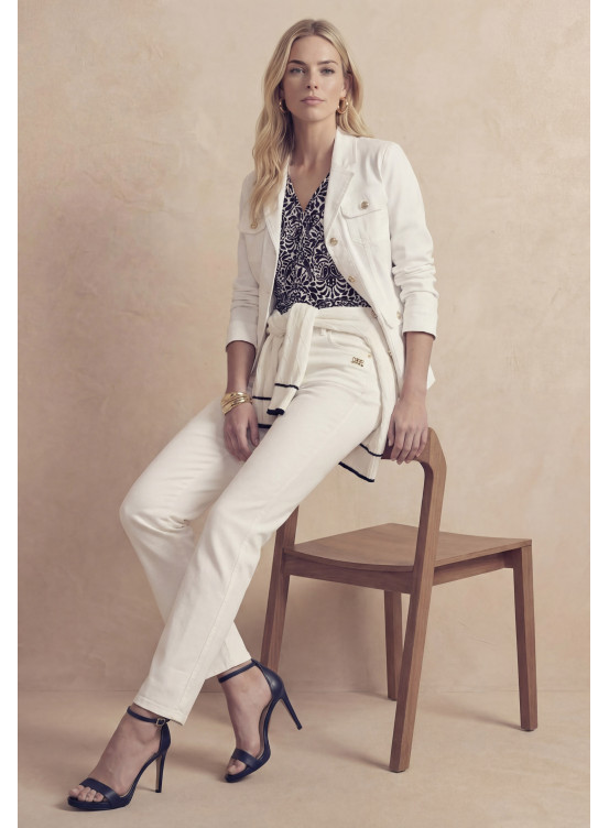 JEANS 7/8e - LATINA - BLANC - Un Jour Ailleurs