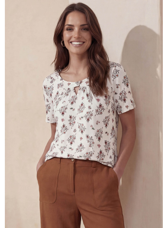 TEE-SHIRT - LEONTINE - OFF WHITE - Un Jour Ailleurs