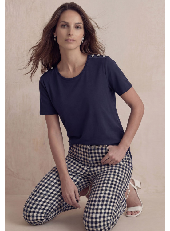 T-SHIRT - LILA - MARINE - Un Jour Ailleurs