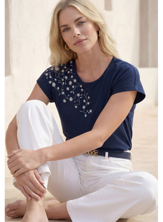 T-SHIRT - LANDE - NAVY - Un Jour Ailleurs