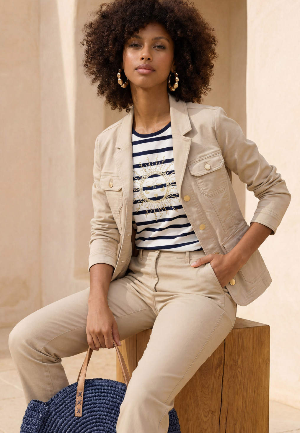 T-SHIRT - LUEUR - OW/NAVY