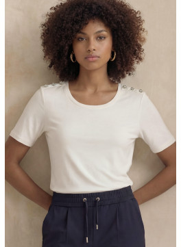 T-SHIRT - LILA - OFF WHITE