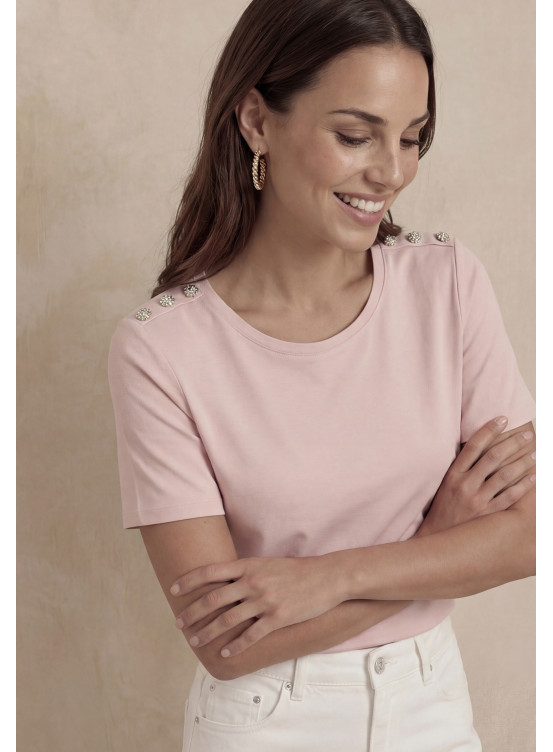 T-SHIRT - LILA - POUDRE - Un Jour Ailleurs