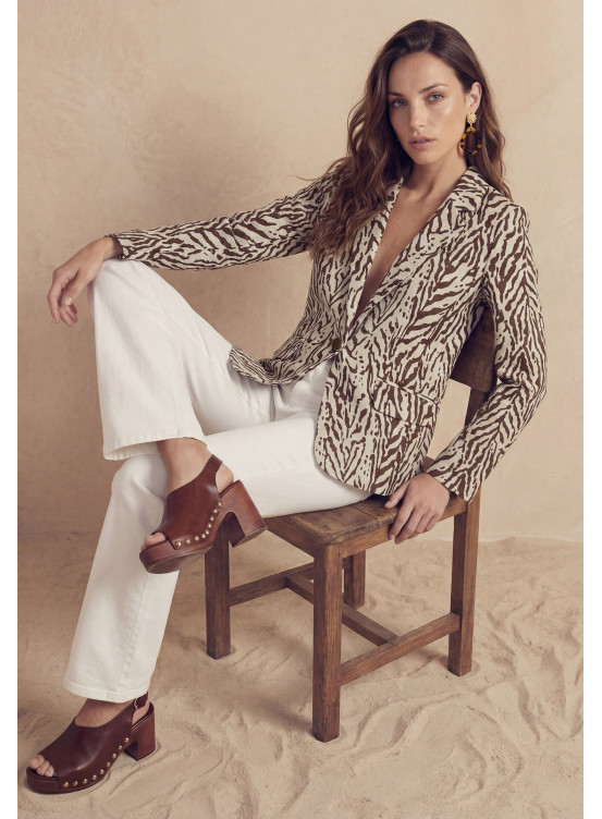 VESTE ZEBRE - LOREN - CHOCO - Un Jour Ailleurs