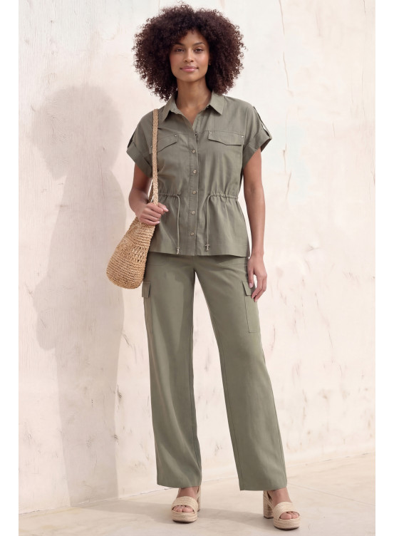 CHEMISE TENCEL - LOUVA - KAKI - Un Jour Ailleurs