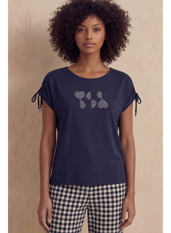 T-SHIRT - LIKE - MARINE - Un Jour Ailleurs