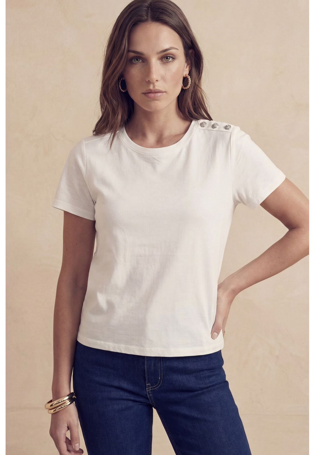 T-SHIRT - LISBETH - OFF WHITE