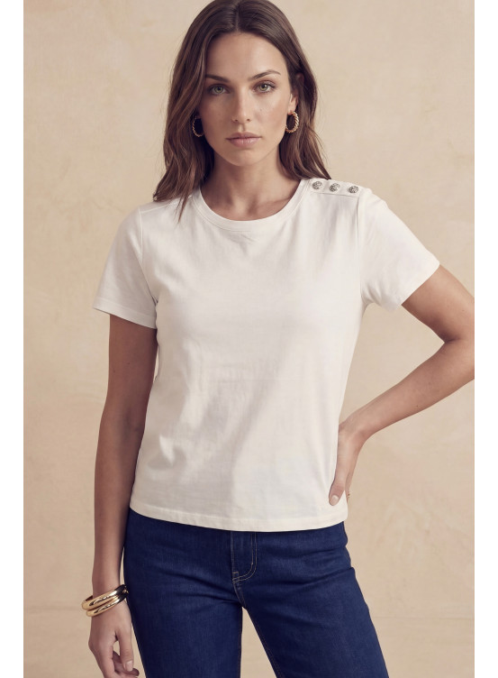 T-SHIRT - LISBETH - OFF WHITE - Un Jour Ailleurs