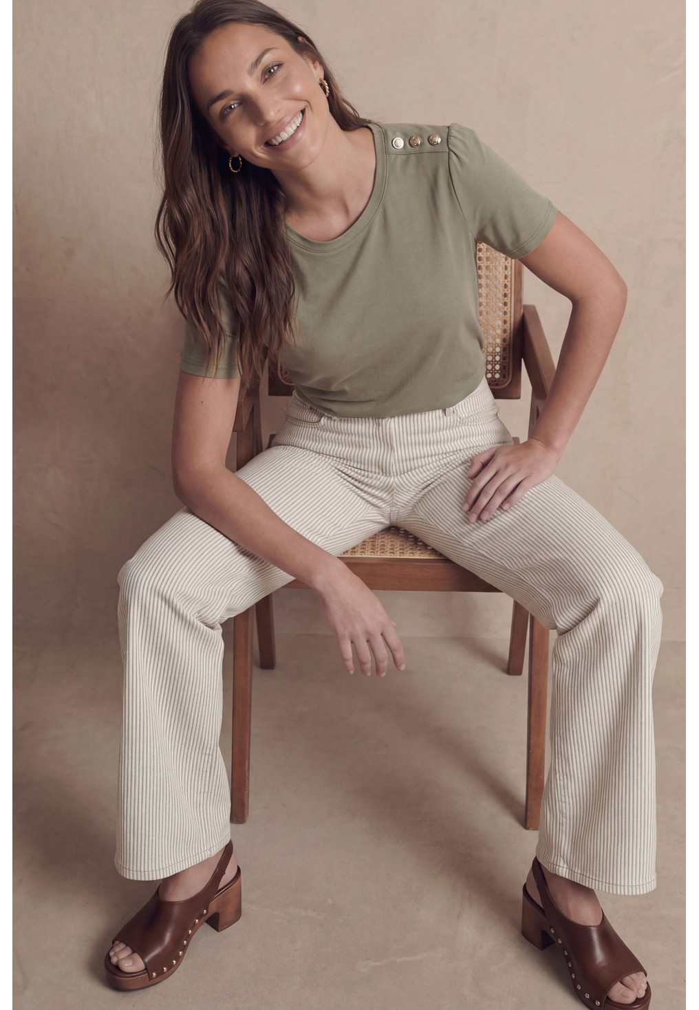 T-SHIRT - LISBETH - SAUGE - Un Jour Ailleurs