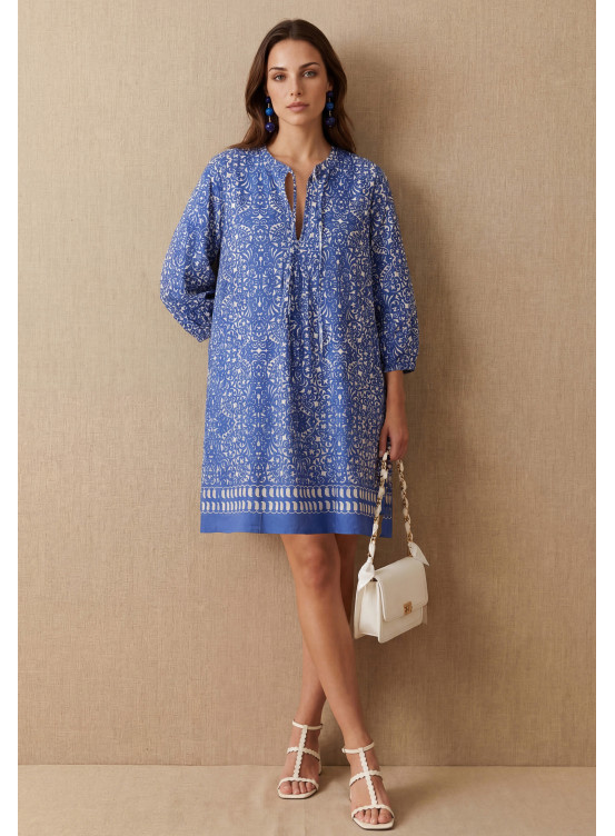 ROBE 100% COTON - LUCE - ROYAL - Un Jour Ailleurs