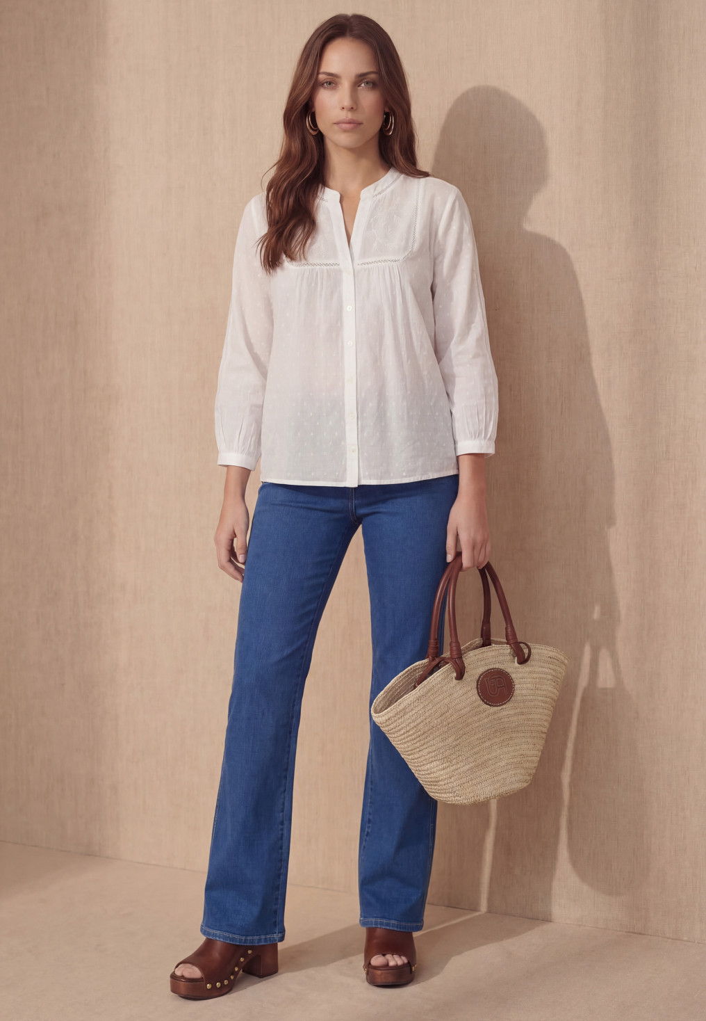 CHEMISE 100% COTON - LULU - OFF WHITE - Un Jour Ailleurs