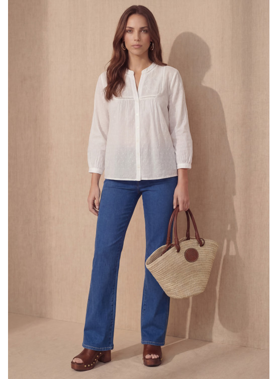 CHEMISE 100% COTON - LULU - OFF WHITE - Un Jour Ailleurs