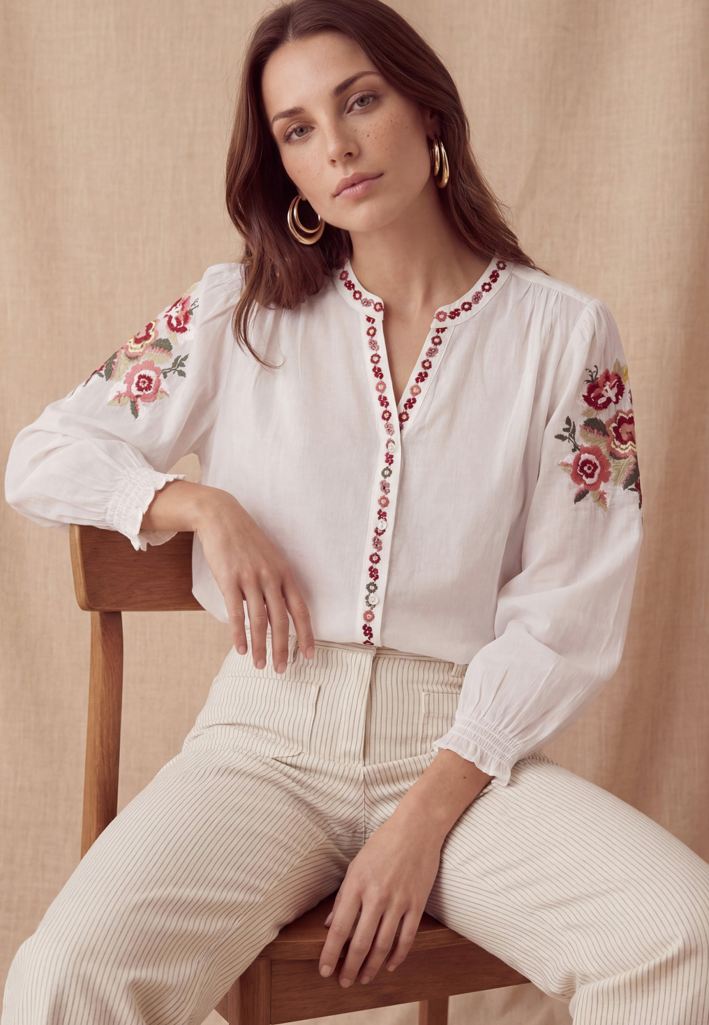 BLOUSE - LOEVA - OFF WHITE - Un Jour Ailleurs