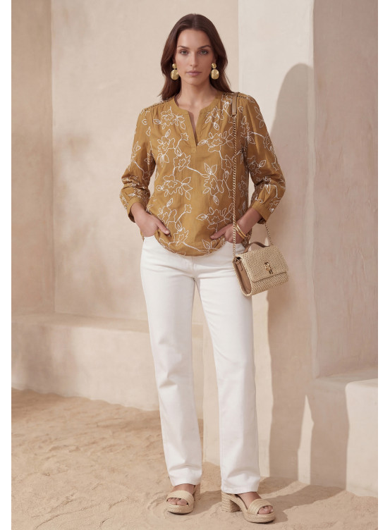 BLOUSE 100% COTON - LOLITA - SAFRAN - Un Jour Ailleurs
