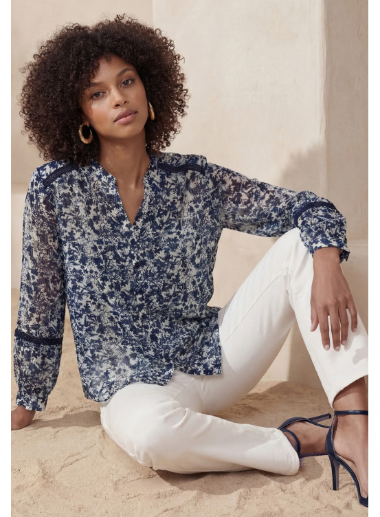 CHEMISE - LIZARA - MARINE - Un Jour Ailleurs