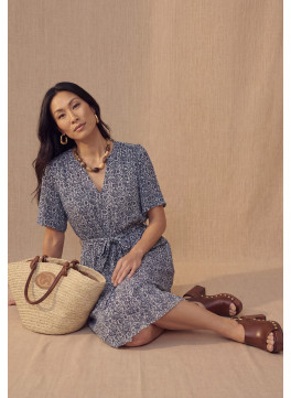 ROBE - GRISCA - NAVY - Un Jour Ailleurs